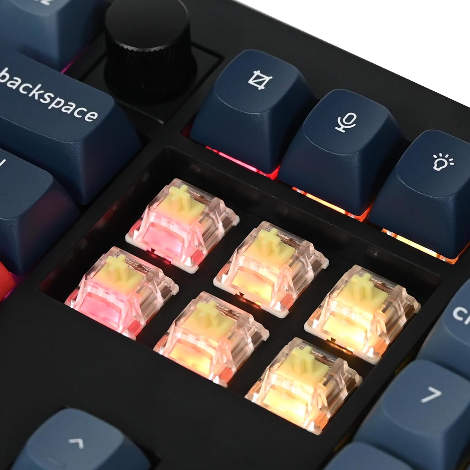 Keychron V6 Max Wireless Custom Mechanical Keyboard, 2.4 GHz Bluetooth QMK Full Size RGB with Hot-Swappable Gateron Banana Switch for Mac Windows Linux