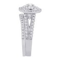 thumbnail image 4 of KATARINA Halo Diamond Engagement Ring with Matching Band in 14K White Gold (1 1/4 cttw, G-H, SI2-I1), 4 of 5