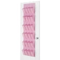 thumbnail image 1 of Organizador de zapatos Whitmor con 24 bolsillos para colocar sobre la puerta, color rosa, 1 of 3