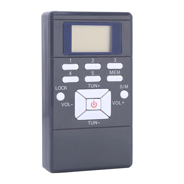 Mini Receptor Inalámbrico De Procesamiento De Señal Digital De Radio Fm Lcd Portátil Con Auricular Gris Noticed EL008651-00