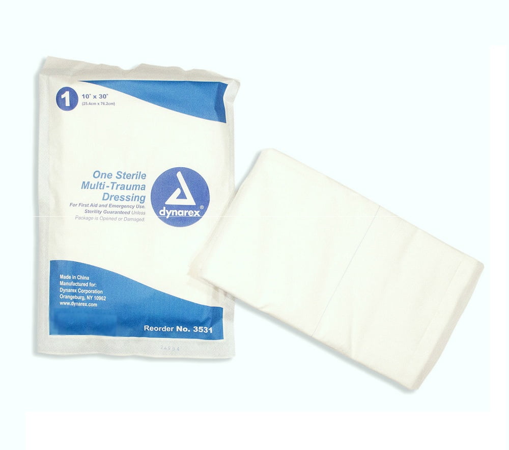 10" x 30" Dynarex Brand Wound Dressing Pads Sterile 1 Count MS45910