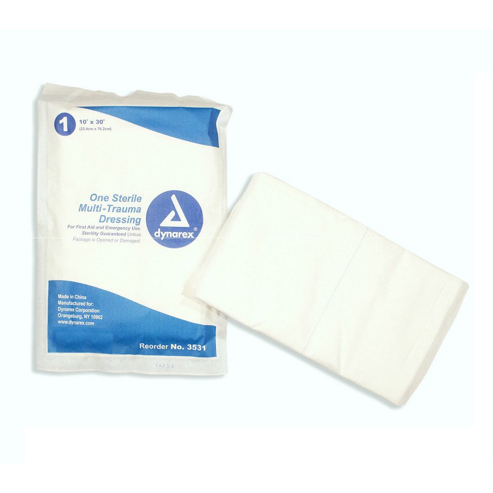 10" x 30" Dynarex Brand Wound Dressing Pads Sterile 1 Count MS45910