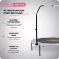 thumbnail image 2 of HolaHatha Trampoline D\'entraînement Physique Pliable avec Poignée Réglable, 40 Po., Blanc, 2 of 6