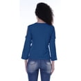 thumbnail image 3 of Moomaya Womens Sequin Lips Patch Tshirt Long Sleeves Casual Valentine Top, 3 of 8