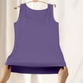 thumbnail image 5 of asjyhkr Womens Tank Tops Thermal Fall Undershirt Square Neck Sleeveless Soft Comfy Lightweight Casual Loungewear Tops(X-Large,Purple), 5 of 5