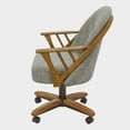 thumbnail image 4 of Chromcraft CM92 Caster 19.5" Solid Wood Dining Chair in Medium Oak, 4 of 5