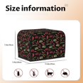 thumbnail image 4 of KLL Red Chili Print 2 Slice Toaster Dust Covers Kitchen Small Appliance Cover with 2 Pockets,Can hold Jam Spreader Knife & Toaster Tongs (11.4 x 7.9 x 7.5), 4 of 6