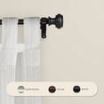 thumbnail image 2 of Domovina Katerina 7/16" Curtain Rod-Color:Black,Size:18-28", 2 of 3