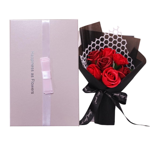 Ramo de rosas perfumadas con jabón para San Valentín. Aroma realista y agradable. Rojo