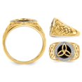 thumbnail image 3 of Mens Black Onyx Trinity Ring inw 14K Yellow Gold (SIZE 10), 3 of 4