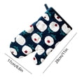thumbnail image 2 of dajkiuy 1 Pair Heat Resistant Oven Mitts Insulated Baking Gloves for Kitchen and Microwave Cute Safe and Comfortable for Cooking and Baking (Blue), 2 of 6