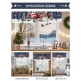 thumbnail image 6 of Blue Christmas Valances for Windows, 42 x 18in, Xmas Snowman Truck Snowflake Tree Balls Rod Pocket Kitchen Valance Curtain Light Filtering Window Treatments for Living Room Bedroom, 1 Panel, 6 of 7