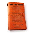 thumbnail image 1 of to My Son Leather Journal Notebook from Mom - Son Leather Travel Journal - Inspirational Embossed Writing Journal Son Gift for Birthday Graduation Christmas, 1 of 8