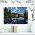 thumbnail image 1 of Mountain Lake Surrounded by Trees - Landscape Canvas Art Print, 1 of 3