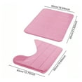 thumbnail image 6 of LShunze Bathroom Mat Set, 2 Piece Memory Foam Bath Mat and U-Shaped Toilet Rug, Machine Wash Dry, Soft Non Slip Absorbent Bath Rug for Bathroom, Shower and Tub (15.76" x 23.64"+15.76" x 19.7"), 6 of 8