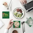 thumbnail image 1 of RYLABLUE Merry Christmas Xmas Tree Winter Christmas Set of 8 Coaster for Drinks, Absorbent Ceramic Stone Coasters Cup Mat with Cork Base for Home Kitchen Room Coffee Table Bar Decor, 1 of 4
