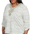 thumbnail image 4 of Alfred Dunner Womens Plus-Size Textured Medallion Neckline Top, 4 of 4
