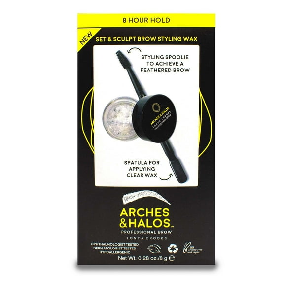 Arches and Halos Set and Sculpt Styling Wax, Eyebrow Pomade, 0.28 oz