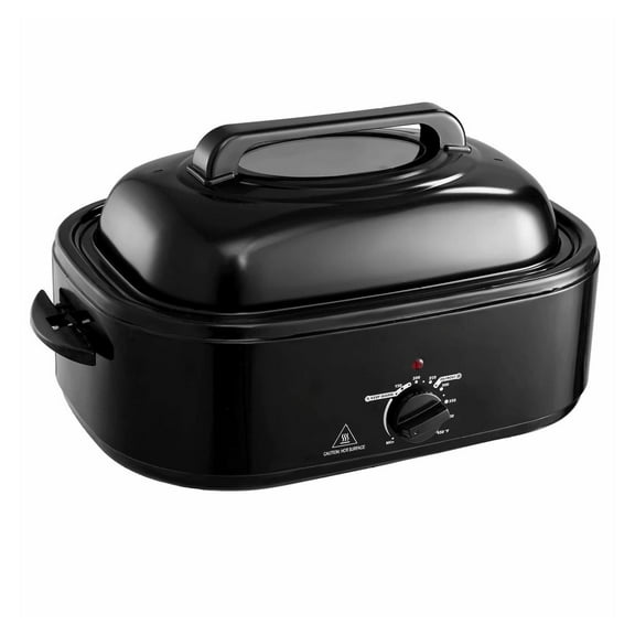 Electric Roaster Oven 20 QT, Turkey Roaster with Self-Basting Lid, 1450W, Defrost & Warm, Adjustable Temp, Fits Up To 24lbs, Removable Pan & Rack