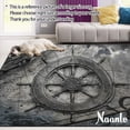 thumbnail image 2 of GZHJMY Ocean Area Rug 4'x5', Steering Wheel Charts Anchor Chains Polyester Area Rug Mat for Living Dining Dorm Room Bedroom Home Decorative, 2 of 7