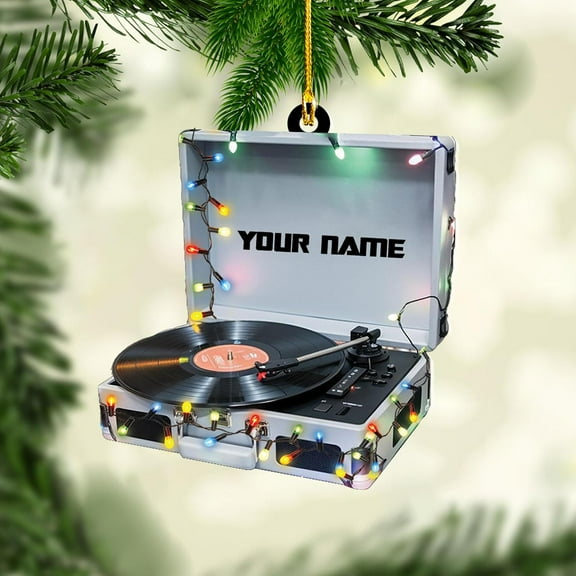 Personalized Vinyl Records Machine Ornament, Vinyl Record Ornament, Music Ornament, Vinyl Ornament, Record Ornament, Gift for Music Lover, Ornament for Music Player Ornament (Record 9) - 3482