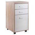 thumbnail image 1 of Winsome Kenner Mobile File Cabinet, 3 Drawers, Reclaimed Wood/White Finish, 1 of 9