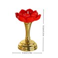 thumbnail image 3 of Lotus LED Candle, Flameless Flower Light, a Faceted Bloom Mounted on a Metallic-look Stem Across Dining Tables Mantels Shelves, Decorative Tabletop Lamp for Weddings Dinners, 3 of 7