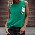 thumbnail image 2 of Tops casuales de verano sin mangas para mujer, camisetas sin mangas con estampado de cuello redondo Fridja  qr1688, 2 of 5