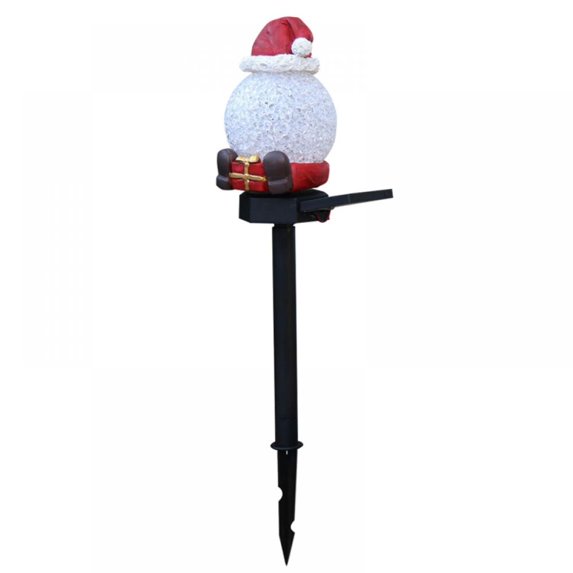Christmas Pathway Lights Markers, Solar Waterproof Landscape Lights Decor with Snowman Santa Outdoor for Indoor, Outdoor, Walkway, Patio, Yard, Garden, Lawn Christmas Decorations