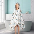 thumbnail image 6 of White Girl Dance Pattern Hooded Bath Towel，50"x30" for Ages 3 To 12 Kids, Quick Dry Lightweight Soft Microfiber Hood Beach Towel Cover Up for Kids, 6 of 7