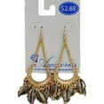 thumbnail image 2 of Gold-Plated Chain Drop with Feather Dangle Earrings, 2 of 2