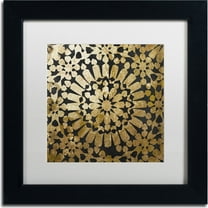 Trademark Fine Art "Moroccan Gold III" Canvas Art by Color Bakery, White Matte, Black Frame