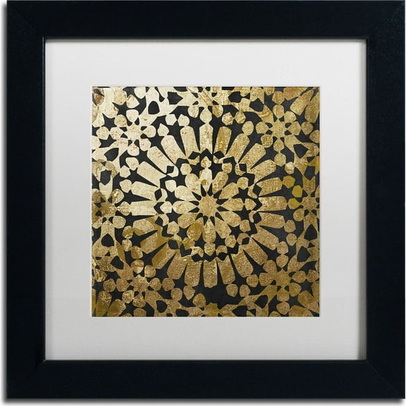 Trademark Fine Art "Moroccan Gold III" Canvas Art by Color Bakery, White Matte, Black Frame