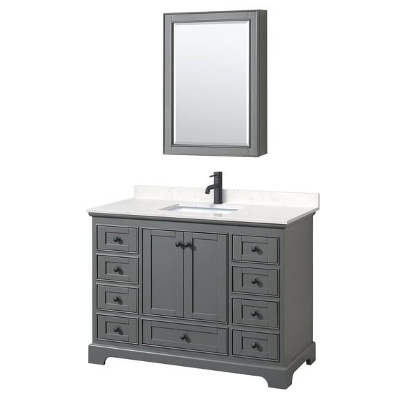 Wyndham Collection Wcs202048s-Vca-Med Deborah 48" Free Standing Single Basin Vanity Set -