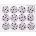 thumbnail image 3 of IBA Indianbeautifulart Purple 25 Mm Leaves & Floral Artistic Printed Canvas Fabric Buttons Round 2 Hole&nbsp;Decorative Buttons For Sewing Crafting Pack Of 50, 3 of 7