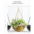 thumbnail image 3 of Hanging Planters with Chains, Wall Mounted Iron Flower Pot Holder, for Planting Ivy and Fern for Window Porch Balcony and Home Decor Black, 3 of 6