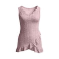 thumbnail image 4 of MEZZALL Women Summer Sleeveless Casual Solid Color Trim V-Neck Tank Tops For Daily Wear Cozy Ladies Camisole, 4 of 4