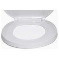 thumbnail image 2 of Gexandy Elongated Toilet Seat, Closed Front with Cover, Heavy Duty , Stainless Steel Hinges, Plastic, Made in the USA, 800STS-001, White, 2 of 8