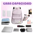 thumbnail image 3 of Mochila Escolar Viaje Bolsa Para Laptop Antirrobo Uniuni SC-S707 Morado 30 L, 3 of 8