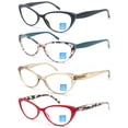 thumbnail image 3 of MODFANS Blue Light Blocking Reading Glasses for Women,+0.50 Cat Eye Ladies Readers with Spring Hinges,Anti Glare & Eyestrain Relief Computer Eyeglasses, 3 of 5