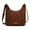 Brown, variant on Lavinia Vegan Leather Women's Shoulder Bag, Classy Crossbody Purse Handbag by Mia K - Pewter