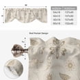 thumbnail image 6 of Brown Flowers Tie Up Valance Curtains for Windows, Kitchen Curtains Window Treatments, Vintage Ethnic Tribal Floral Leaves Short Window Shades Valances for Bedroom Bathroom Cafe 42"x18", 6 of 8