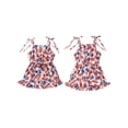 thumbnail image 2 of Caoirhny Little Girl Summer Romper Casual 4th of July Sleeveless Shorts Jumpsuit with Belt for Newborn Toddler Cute Clothes, 2 of 9