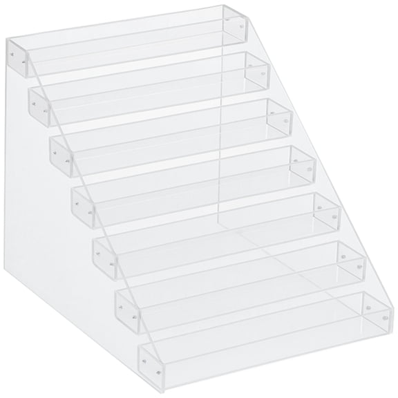 Acrylic Wax Melt Display Stand, 7-Tier Rack with 4.7 cm/1.85 in Wide Slots, Multi-Purpose Holder for Cosmetics and Gum, Ideal for Organizing and Displaying