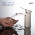 thumbnail image 3 of Kibi Waterfall Single Handle Bathroom Vanity Sink Faucet with Pop Up Drain, 3 of 3