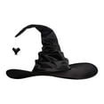 thumbnail image 3 of Sombrero de moderno, accesorios para fotos de ala ancha, accesorio de disfraz negro, para hombres y mujeres para Halloween , Colgante pájaro rata, 3 of 7