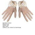 thumbnail image 7 of Opolski 1 Pair Wedding Flower Girl Gloves Romantic See-through Hollow Out Big Bow-knot Fishnet Wedding Decoration Flower Decor Beads Wedding Prom Gloves Kid Gloves White, 7 of 7