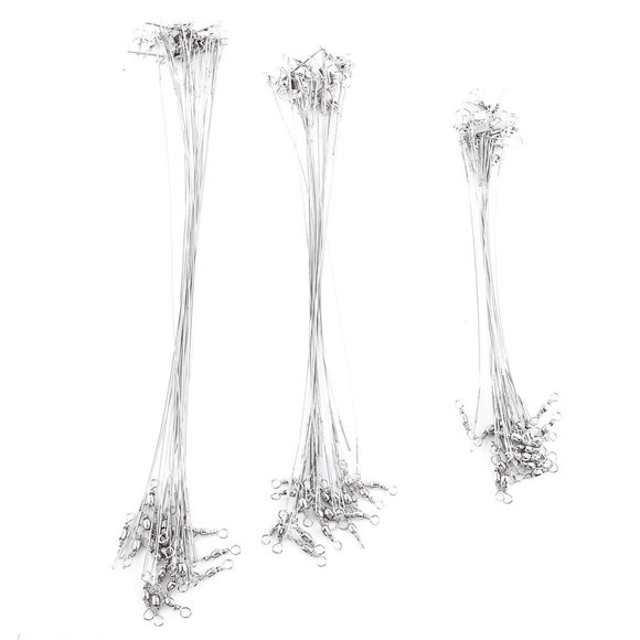 Yosoo 60 Pcs 15/20/25cm Fil de Pêche en Acier Inoxydable Outil de Pêche