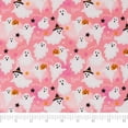 thumbnail image 3 of Singer, 100% Cotton, Ghosts With Stars On Pink, Cut by Yard, 3 of 7