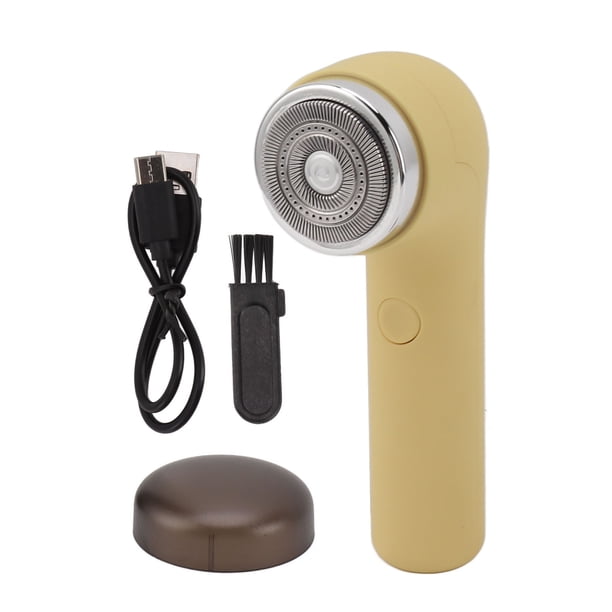 Mini cortadora de barba eléctrica para hombres, cortadora de vello facial para barba, bigote, para el hogar, el coche, los viajes, el día del padre, el día de la madre, regalo amarillo